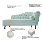 Kit Diva Recamier Diana 120cm Lado Esquerdo E 1 Poltrona Clas