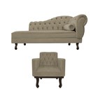 Kit Diva Recamier Diana 120cm Lado Esquerdo E 1 Poltrona Clas