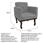 Kit Diva Recamier Diana 120cm Lado Esquerdo E 1 Poltrona Clas