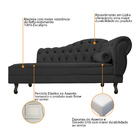 Kit Diva Recamier Diana 120cm Lado Esquerdo E 2 Poltrona Clas