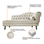 Kit Diva Recamier Diana 120cm Lado Esquerdo E 2 Poltrona Clas