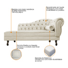 Kit Diva Recamier Diana 120cm Lado Esquerdo E 2 Poltronas Cla