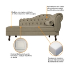 Kit Diva Recamier Diana 120cm Lado Esquerdo E 2 Poltronas Cla