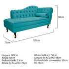Kit Diva Recamier Diana 120cm Lado Esquerdo E 2 Poltronas Cla