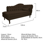 Kit Diva Recamier Diana 120cm Lado Esquerdo E 2 Poltronas Cla