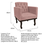 Kit Diva Recamier Diana 130cm Lado Direito E 02 Poltronas Cla