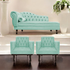 Kit Diva Recamier Diana 130cm Lado Direito E 02 Poltronas Cla