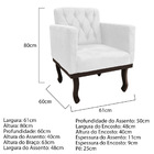 Kit Diva Recamier Diana 130cm Lado Esquerdo E 02 Poltronas Cl