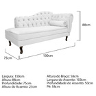 Kit Diva Recamier Diana 130cm Lado Esquerdo E 02 Poltronas Cl