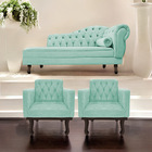 Kit Diva Recamier Diana 130cm Lado Esquerdo E 02 Poltronas Cl