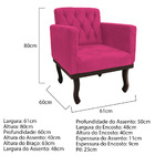 Kit Diva Recamier Diana 130cm Lado Esquerdo E 02 Poltronas Cl