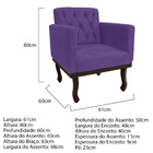 Kit Diva Recamier Diana 130cm Lado Esquerdo E 02 Poltronas Cl