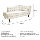Kit Diva Recamier Diana 140cm Lado Esquerdo E 02 Poltronas Cl