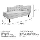 Kit Diva Recamier Diana 140cm Lado Esquerdo E 02 Poltronas Cl