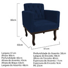 Kit Diva Recamier Diana 160cm Lado Direito E 02 Poltronas Cla