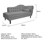 Kit Diva Recamier Diana 160cm Lado Esquerdo E 02 Poltronas Cl