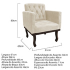 Kit Diva Recamier Diana 185cm Lado Direito E 02 Poltronas Cla