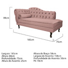 Kit Diva Recamier Diana 185cm Lado Direito E 02 Poltronas Cla
