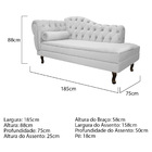 Kit Diva Recamier Diana 185cm Lado Direito E 02 Poltronas Cla