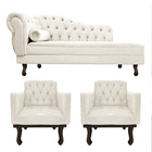 Kit Diva Recamier Diana 185cm Lado Direito E 02 Poltronas Cla