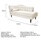 Kit Diva Recamier Diana 185cm Lado Direito E 02 Poltronas Cla