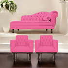 Kit Diva Recamier Diana 185cm Lado Esquerdo E 02 Poltronas Cl