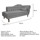Kit Diva Recamier Diana 185cm Lado Esquerdo E 02 Poltronas Cl