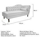 Kit Diva Recamier Diana 185cm Lado Esquerdo E 02 Poltronas Cl
