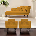 Kit Diva Recamier Diana 185cm Lado Esquerdo E 02 Poltronas Cl