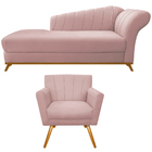 Kit Diva Recamier Vanessa 140cm Lado Esquerdo E 01 Poltrona L