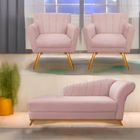 Kit Diva Recamier Vanessa 140cm Lado Esquerdo E 02 Poltronas