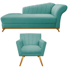 Kit Diva Recamier Vanessa 160cm Lado Esquerdo E 01 Poltrona L