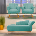 Kit Diva Recamier Vanessa 160cm Lado Esquerdo E 02 Poltronas