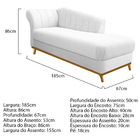 Kit Diva Recamier Vanessa 185cm Lado Direito E 02 Poltronas L