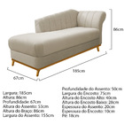 Kit Diva Recamier Vanessa 185cm Lado Esquerdo E 01 Poltrona L