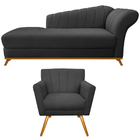 Kit Diva Recamier Vanessa 185cm Lado Esquerdo E 01 Poltrona L