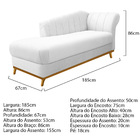 Kit Diva Recamier Vanessa 185cm Lado Esquerdo E 01 Poltrona L