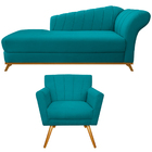 Kit Diva Recamier Vanessa 185cm Lado Esquerdo E 01 Poltrona L