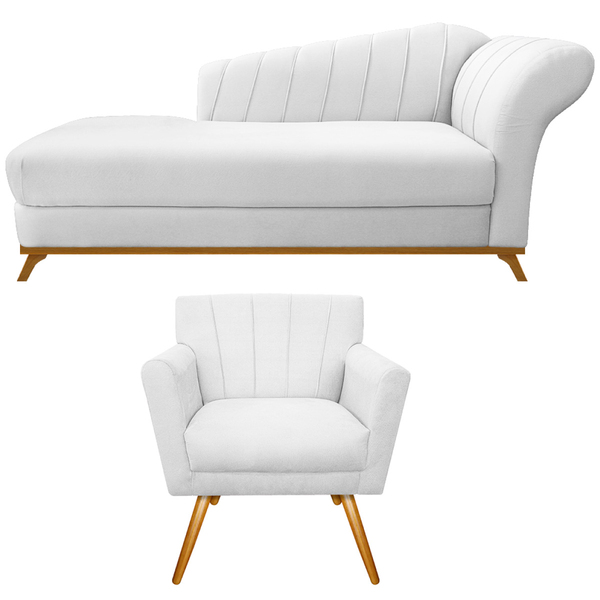 Kit Diva Recamier Vanessa 185cm Lado Esquerdo E 01 Poltrona L