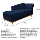 Kit Diva Recamier Vanessa 185cm Lado Esquerdo E 02 Poltronas
