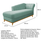 Kit Diva Recamier Vanessa 185cm Lado Esquerdo E 02 Poltronas