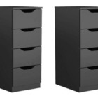 Kit Dois Organizadores Quatro Gavetas Sem Puxador Moderno