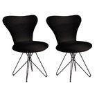 Kit Duas Cadeiras Jacobsen Butterfly Daf Mobiliário Preto