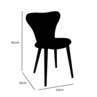 Kit Duas Cadeiras Jacobsen Linho Bege Base Palito Madeira Tau