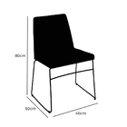 Kit Duas Cadeiras Paris Coral- Ooca Móveis