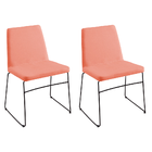 Kit Duas Cadeiras Paris Coral- Ooca Móveis
