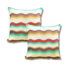 Kit Duas Capas De Almofadas Ondas