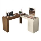 Kit Duas Peças 1 Mesa Escrivainha Penteadeira Com Espelho E 1