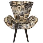 Kit Duas Poltronas Decorativa Elegance Retrô Cars Bege