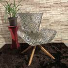 Kit Duas Poltronas Elegance Base Giratória Ferro E Madeira Ze